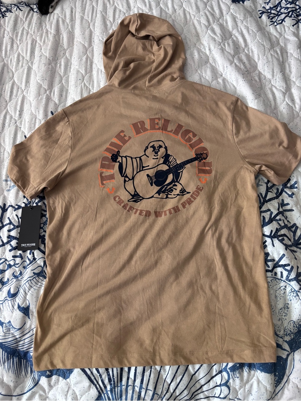 True Religion Graphic hooded tee shirt
